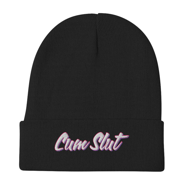 Cum Slut Embroidered Beanie - My Tiny Hole