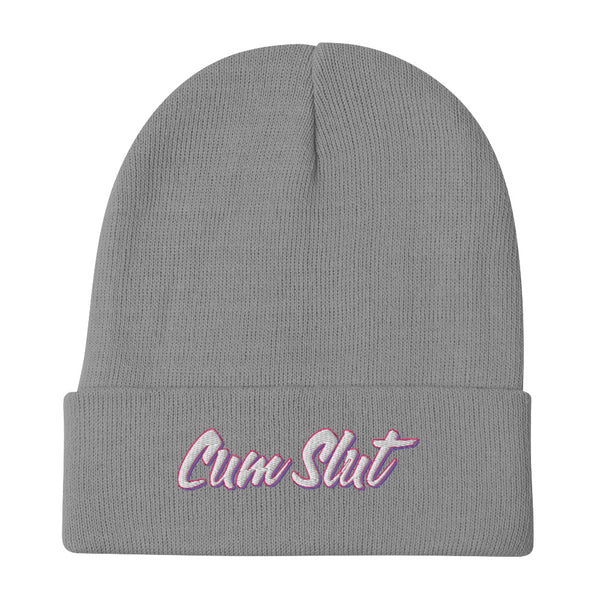 Cum Slut Embroidered Beanie - My Tiny Hole