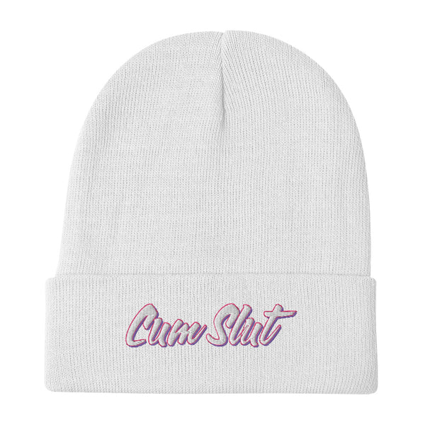 Cum Slut Embroidered Beanie - My Tiny Hole