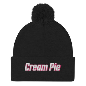 Cream Pie Pom-Pom Beanie