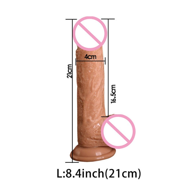 Big Realistic Dildo with Suction Cup - My Tiny Hole