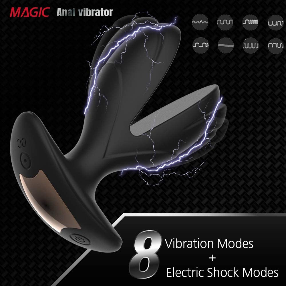 Anal expander Plug with Electric Shock Pulse Vibrator - My Tiny Hole