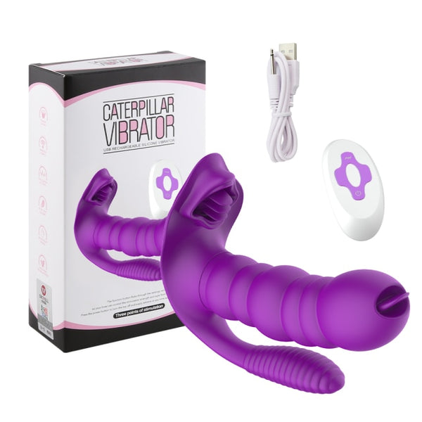 Caterpillar 3 IN 1 10 Mode Vibrator - My Tiny Hole