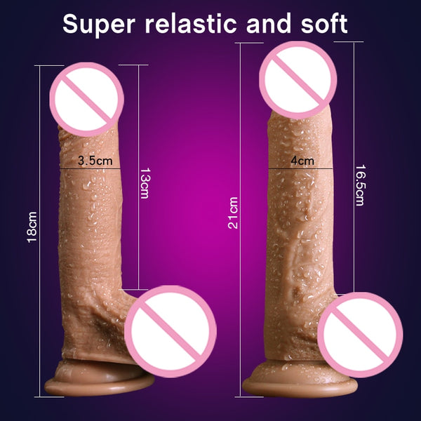 Big Realistic Dildo with Suction Cup - My Tiny Hole