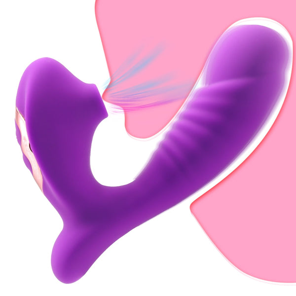 Clitoral Sucking G Spot Dildo Vibrator with 10 Powerful Modes - My Tiny Hole