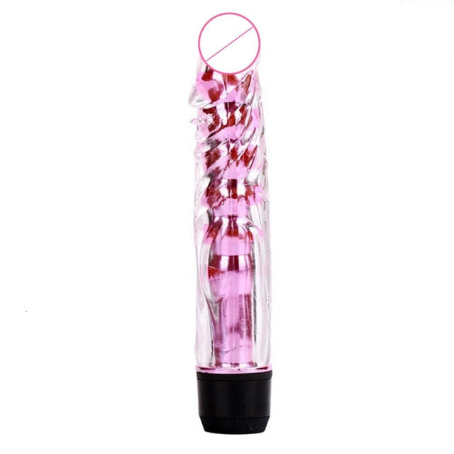 Vibrator G-Spot Powerful Jelly Dildo Vibrating Massager - My Tiny Hole