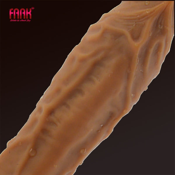 Realistic Dildo with Suction Double Layer Silicone Fake Penis - My Tiny Hole