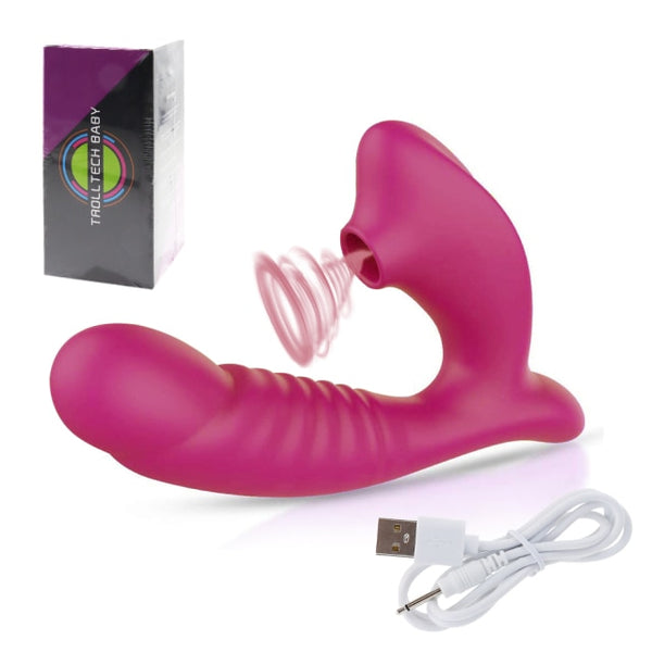 Clitoral Sucking G Spot Dildo Vibrator with 10 Powerful Modes - My Tiny Hole