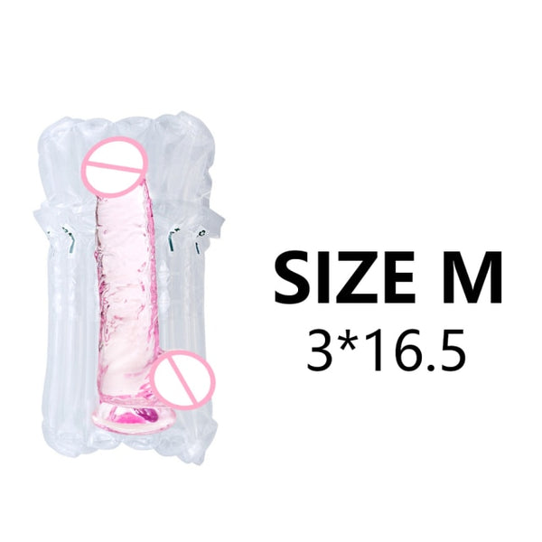 Soft Jelly Realistic Penis Strong with Suction Cup - My Tiny Hole