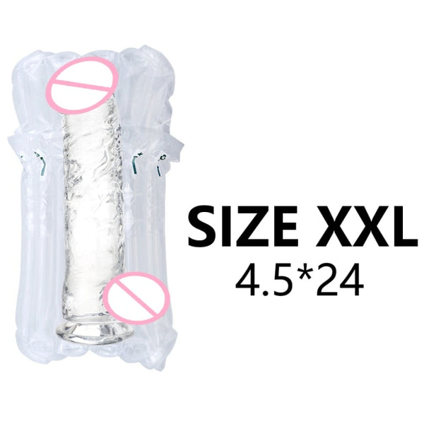 Soft Jelly Realistic Penis Strong with Suction Cup - My Tiny Hole