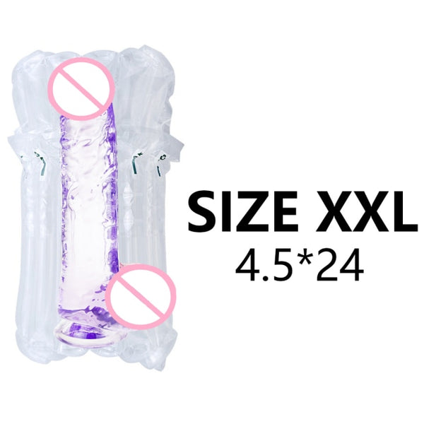 Soft Jelly Realistic Penis Strong with Suction Cup - My Tiny Hole