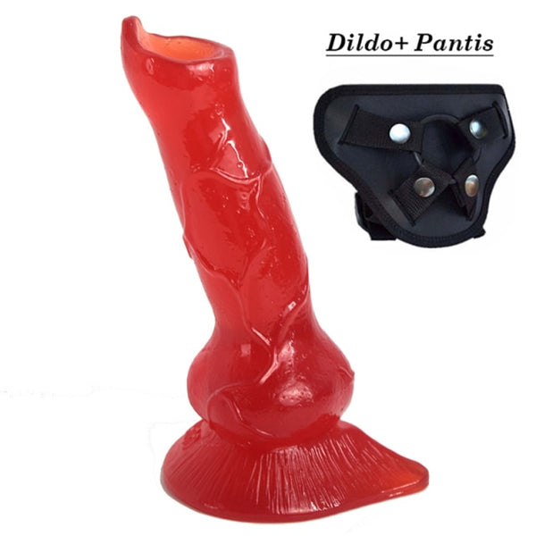 Fantasy Huge Realistic Dildo Dog Knot Sex Toy - My Tiny Hole