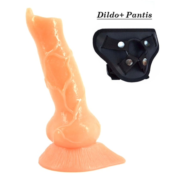 Fantasy Huge Realistic Dildo Dog Knot Sex Toy - My Tiny Hole